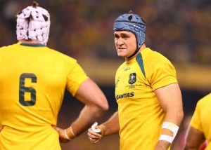 Ben Mowen and James Horwill, the key players in the Wallabies' dominance over the Lions' lineout. 