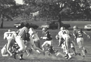 One bunch of lads trying to run, another bunch of lads trying to stop the run. As Darrell K. Royal once said, "Three things can happen when you pass the ball and two of them are bad".  That's quite the tangent. 