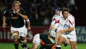 Tom Youngs in his days as a center, back in 2007. He was called up to the England Sevens side in November of that year, alongside Matt Banahan and Ben Foden.