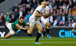 Mike Brown is bang in form and making line breaks out of nothing. Ireland tried to keep the ball away from him and concentrate their aerial attack on England's inexperienced wingers, but Brown still found a way to influence the game